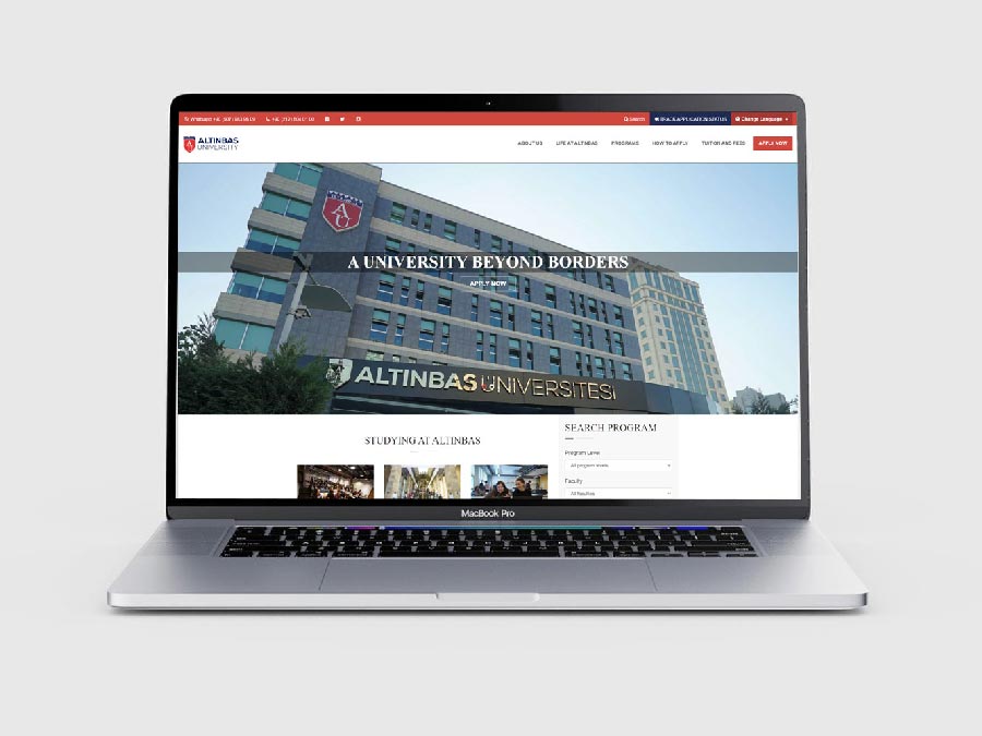 Altınbaş Üniversitesi Uluslararası Öğrenci Başvuru Sistemi & CRM & CMS